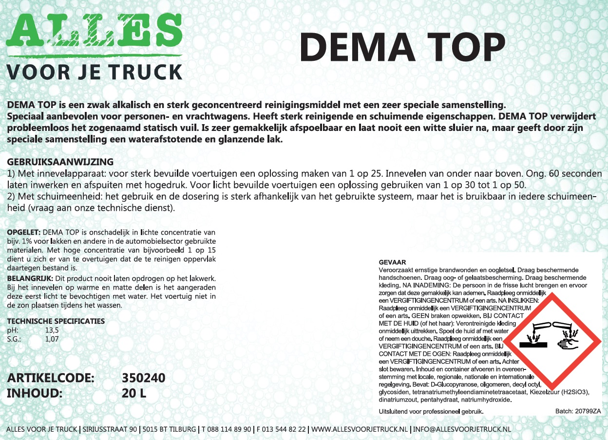 Truckshampoo AVJT Dema Top, 20 ltr