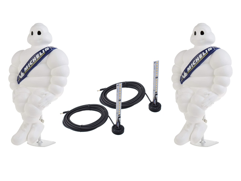 Michelin pop met LED verlichting complete set 2 stuks dual color 24V