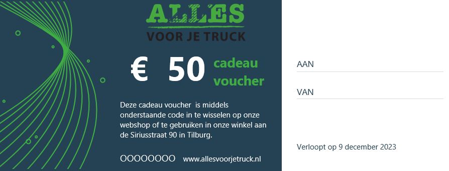 Alles voor je Truck Cadeau Voucher € 50,-
