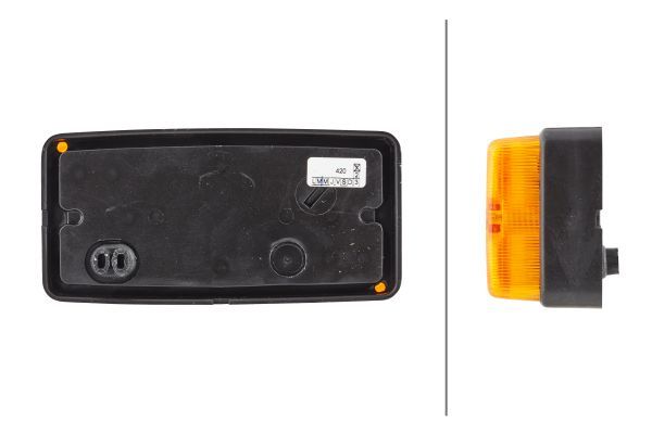 Markeringslamp hella opbouw oranje retro bloklamp 12/24V 