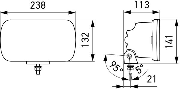 Verstraler Hella Jumbo 320 full LED 12/24v staand